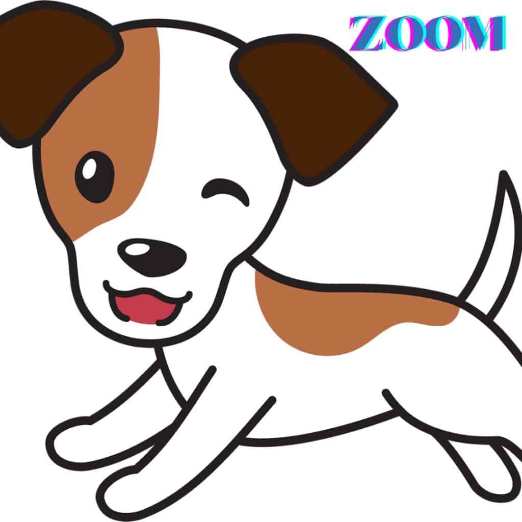 cartoon dog zoomies