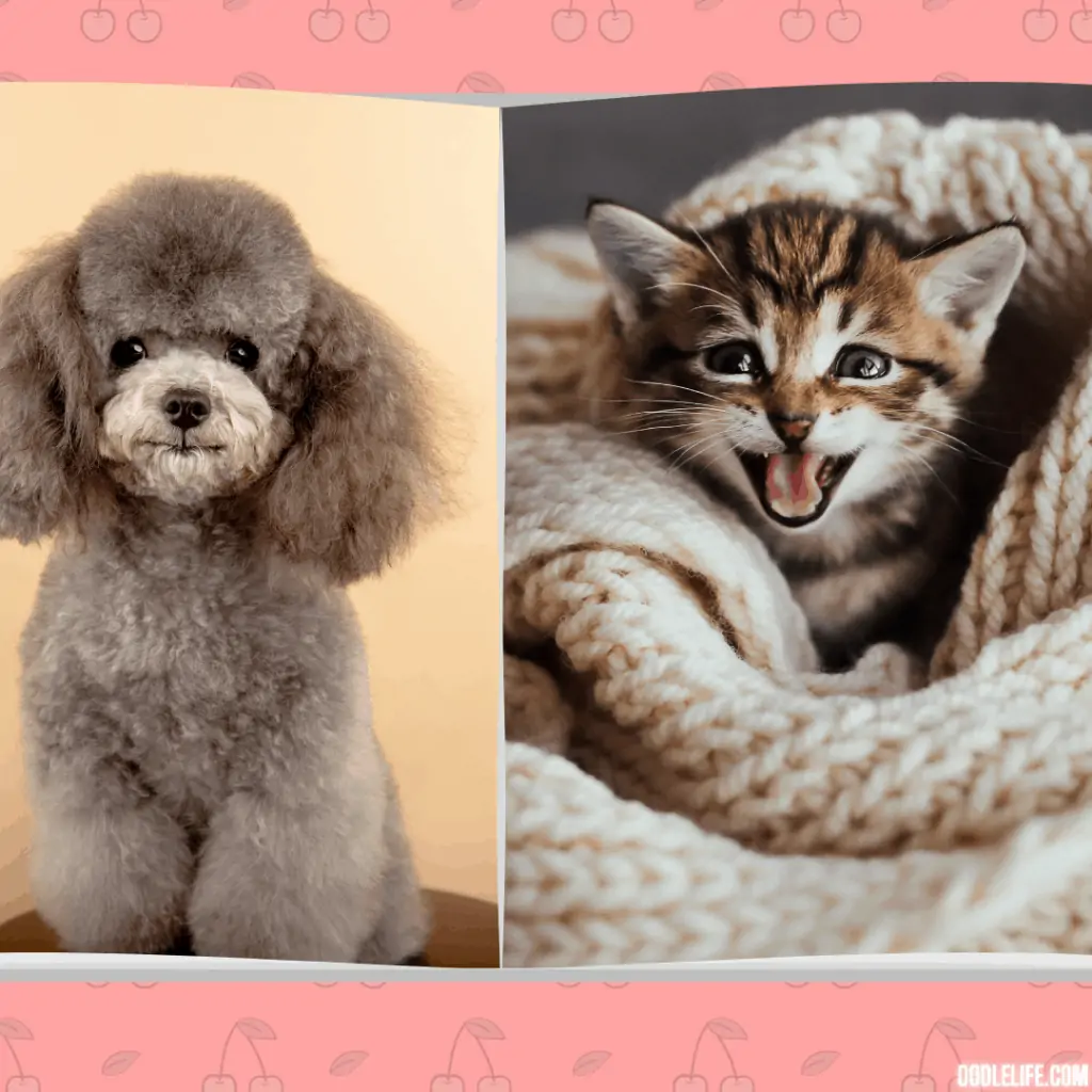 a poodle vs a cat - can they get along