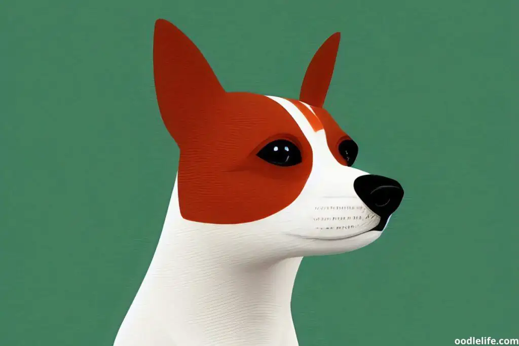 cartoon of a basenji jack russell mix breed