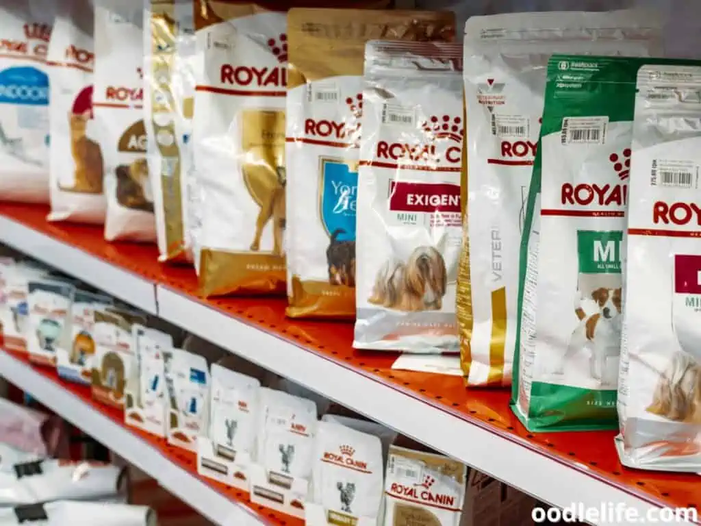 Royal Canin dog food packs