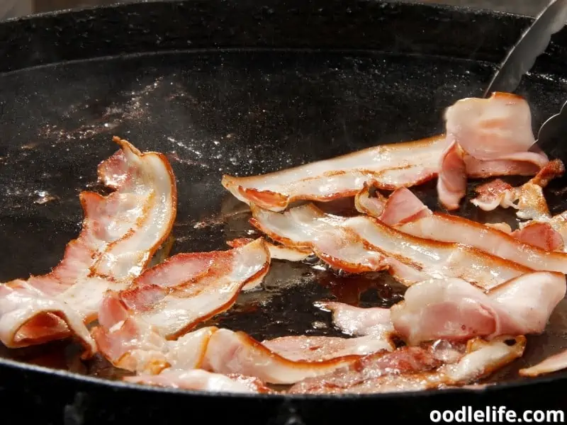 cooking bacon