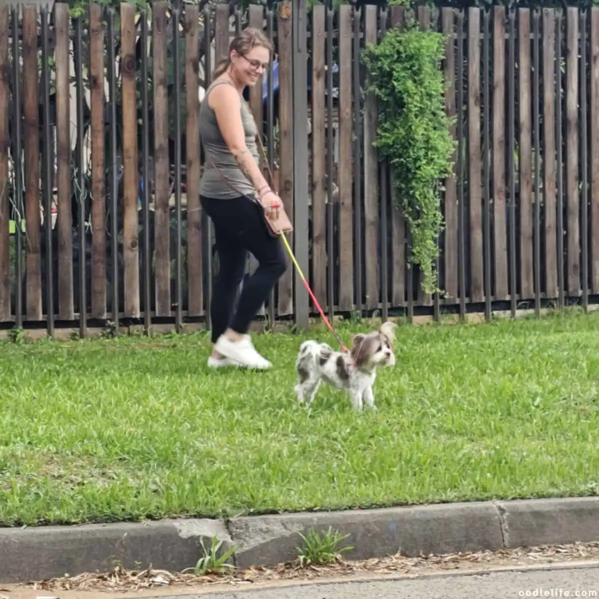 bonding with her dog