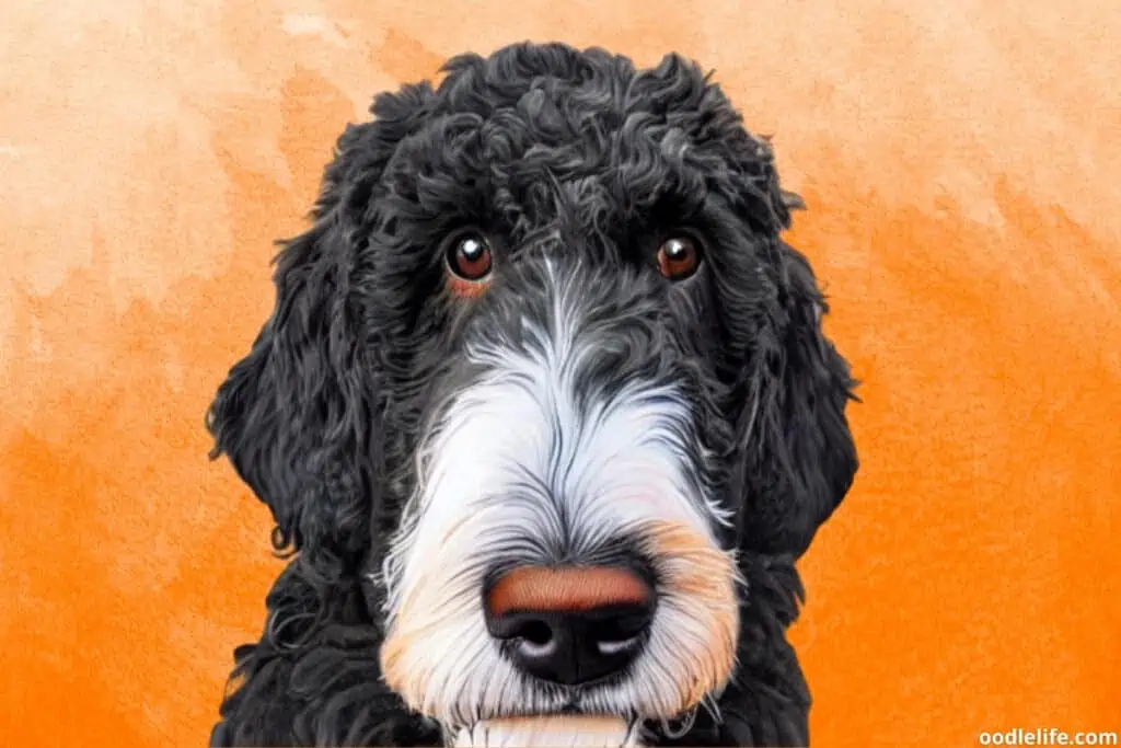 hd drawing of a Bernedoodle