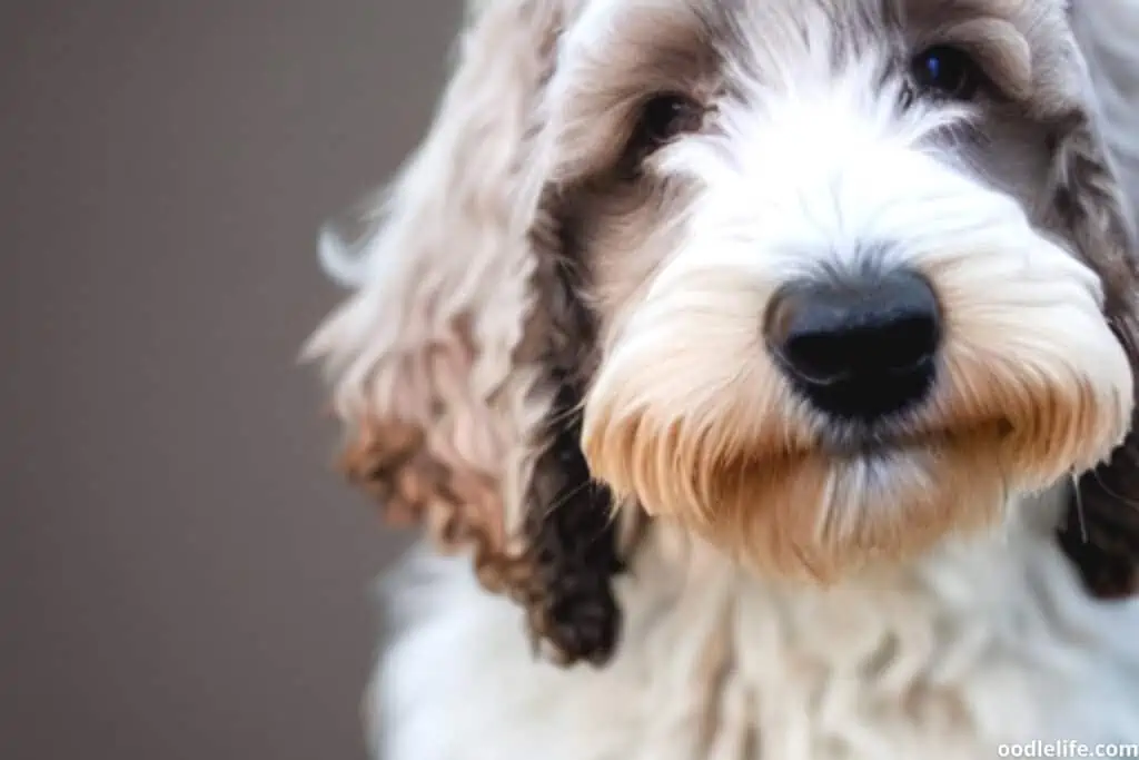 blue merle labradoodle puppy