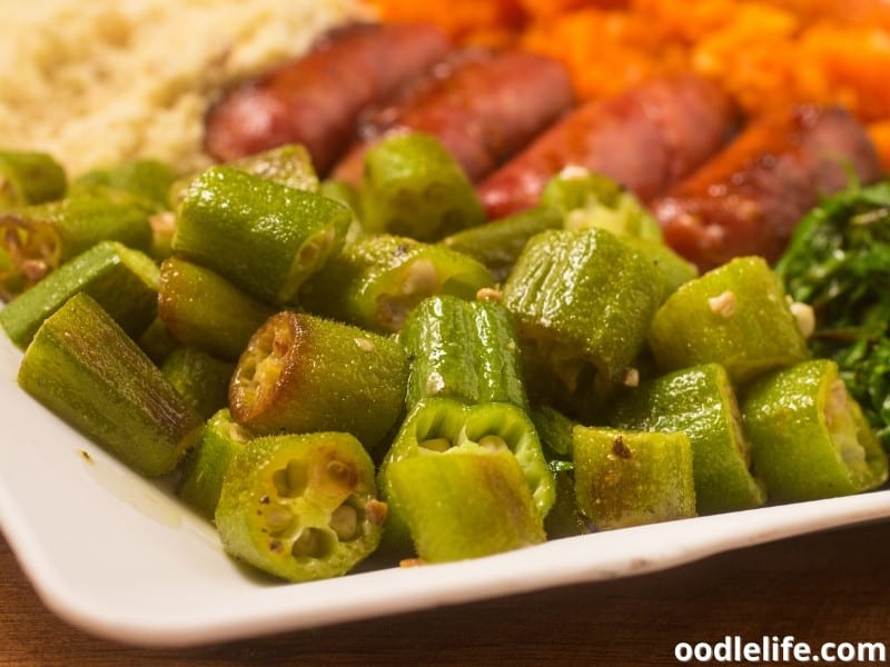 cooked okra