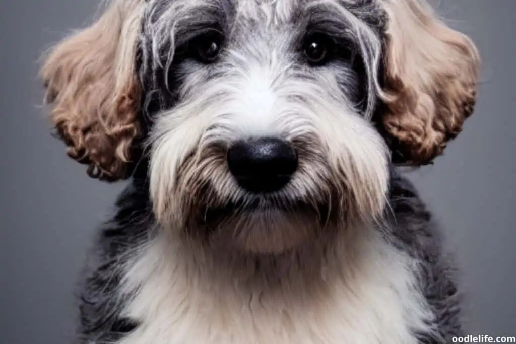 merle labradoodle portrait