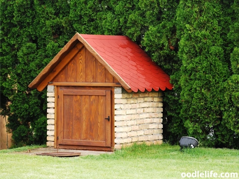 dog house with a door