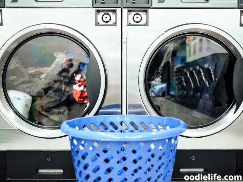 laundry basket and dryer