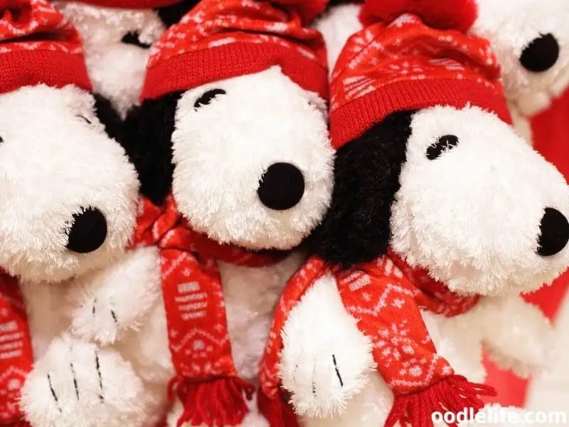 Snoopy toys on winter