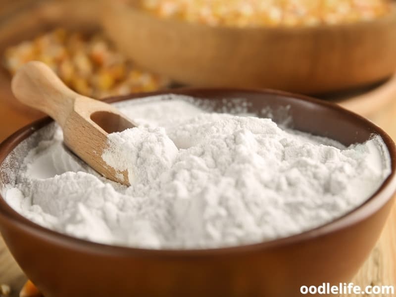 a bowl of cornstarch with corn kernels