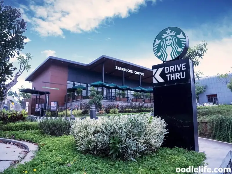 Starbucks drive-thru sign