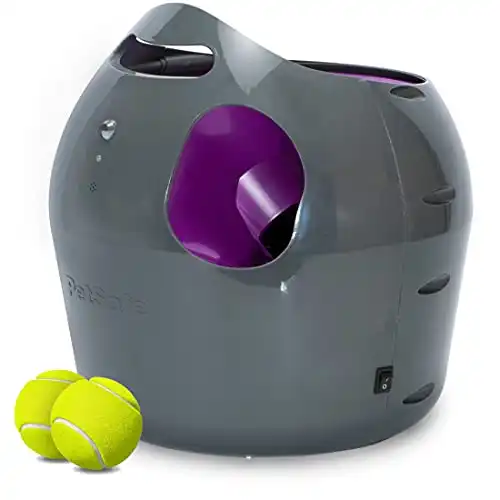 PetSafe Automatic Tennis Ball Launcher Interactive Dog Ball Thrower Adjustable Range Motion Sensor Indoor & Outdoor Toy A/C Power or Batteries Fetch Machine for Small to Large Dogs