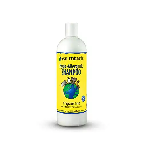 earthbath Hypoallergenic Dog Shampoo, Fragrance Free, 16 oz Pet Shampoo for Sensitive Skin & Allergies Made in USA