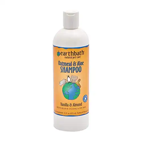 Earthbath Oatmeal & Aloe Pet Shampoo - Vanilla & Almond, Itchy & Dry Skin Relief, Soap-Free, Good for Dogs & Cats, 100% Biodegradable & Cruelty Free - Give Your Pet that Heavenly S...