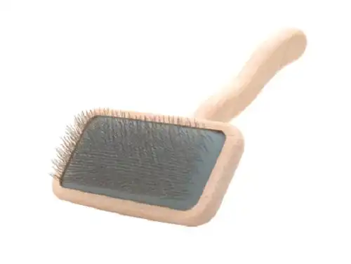 Chris Christensen Dog Brush, Mark III Medium Slicker Brush, Groom Like a Professional, Stainless Steel Pins, Lightweight Beech Wood Body , Ground and Polished Tips