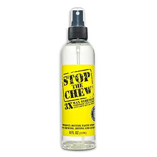 Emmy's Best Pet Products Stop the Chew 3X Strength Anti Chew Bitter Spray Deterrent for Dogs and Puppies - Alcohol-Free - Most Powerful Bitter Deterrent - 8 Ounce