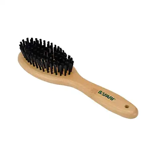 Safari by Coastal Bristle Brush with Natural Bamboo Handle for Dogs with Any Coat Type & Long or Short Hair