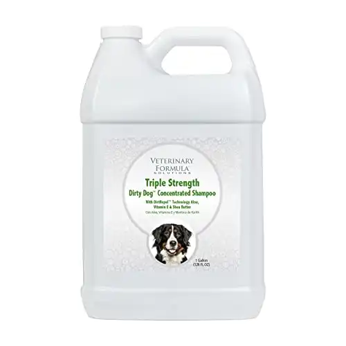 Veterinary Formula Solutions Triple Strength Dirty Dog Concentrated Shampoo, 1 Gallon – DirtRepel Technology Cleans Extra Dirty and Smelly Dogs – Contains Wheat Protein, Shea Butter, Aloe, Vitamin...
