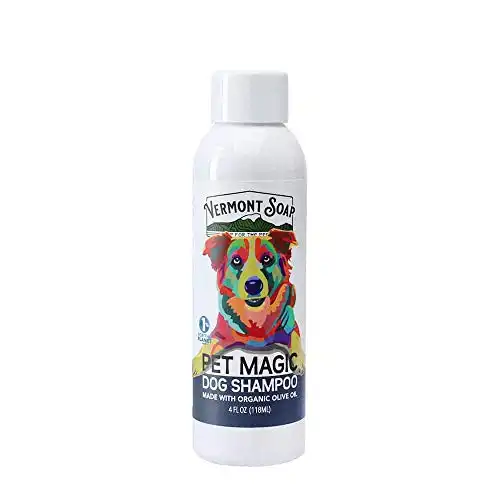 Vermont Soap Organics Pet Shampoo - Infused with Organic & Natural Olive Oil, Coconut & Aloe Vera Dog Shampoo for Sensitive Skin - USDA Certified Grooming Pet Shampoo - 16 Fl.oz