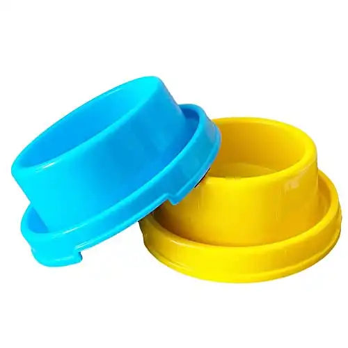SUHEEUS Dog Bowl Raised Pet Food Bowls Cat Puppy Bowls Round No Spill Colorful Water Feeder Eating Bowl for Small Animals