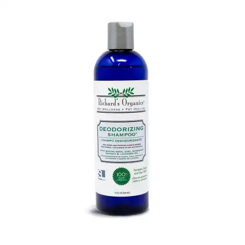 Richard s Organics Deodorizing Shampoo for Dogs, 12 oz. Dog Odor Shampoo with Baking Soda, Aloe Vera, Zinc, and More to Remove and Control Odors Naturally Gentle and Safe