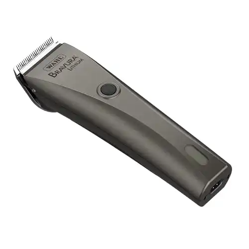 Wahl Professional Animal Bravura Pet, Dog, Cat, and Horse Corded/Cordless Clipper Kit, Gunmetal (#41870-0425)