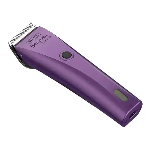 Wahl Professional Animal Bravura Pet, Dog, Cat, and Horse Corded/Cordless Clipper Kit, Purple (#41870-0423)