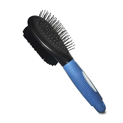 BV Dog Brush and Cat Brush, Pet Grooming Comb, 2 Sided Bristle and Pin for Long and Short Hair Dog, Removing Shedding Hair