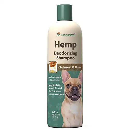 NaturVet – Hemp Deodorizing Shampoo For Dogs - Plus Oatmeal & Honey