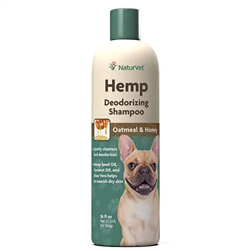 NaturVet Hemp Deodorizing Shampoo For Dogs - Plus Oatmeal & Honey
