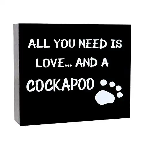 JennyGems Cockapoo Sign - All You Need is Love and a Cockapoo, Cockapoo Moms, Cockapoo Lovers, Cockapoo Gifts, Cockapoo Dogs, Cockapoo Accessories