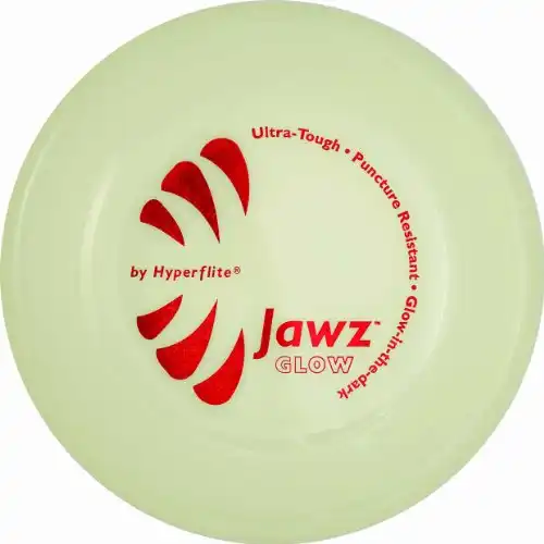 Hyperflite Jawz Pup World Toughest Competition Dog Disc Puncture Resistant Frisbee 7 Inch Glow In The Dark