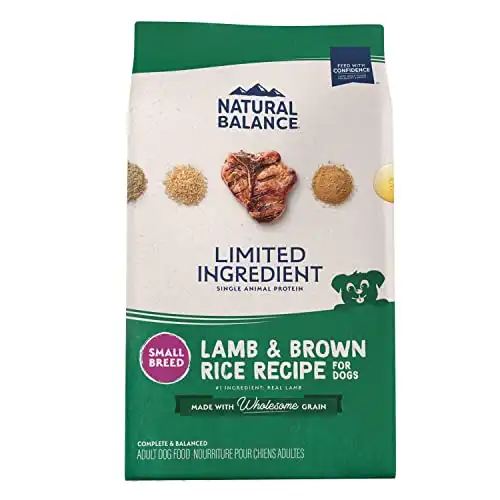 Natural Balance Limited Ingredient Diet Lamb & Brown Rice | Small-Breed Adult Dry Dog Food | 4-lb. Bag