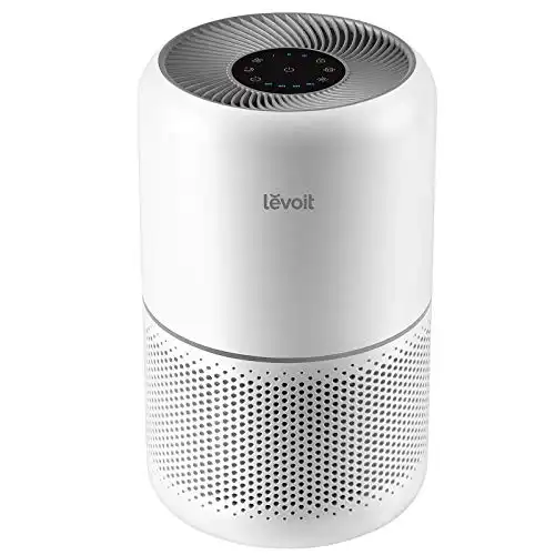 LEVOIT Air Purifier for Home Allergies Pets Hair in Bedroom, H13 True HEPA Filter, 24db Filtration System Cleaner Odor Eliminators, Ozone Free, Remove 99.97% Dust Smoke Mold Pollen, Core 300, White