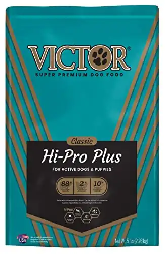 VICTOR Super Premium Dog Food – Hi-Pro Plus Dry Dog Food – 30% Protein, Gluten Free - for High Energy and Active Dogs & Puppies, 5lbs