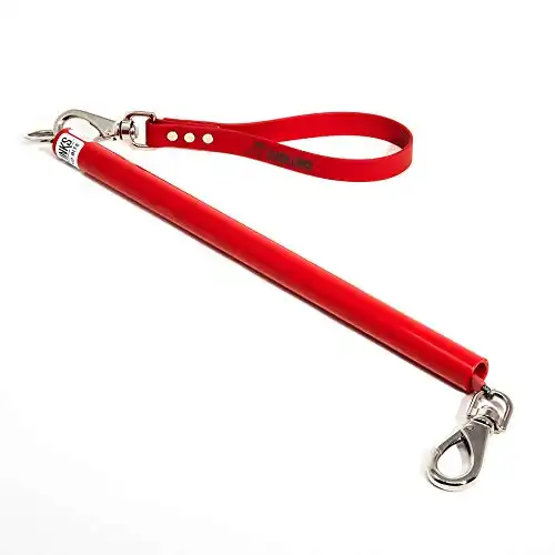 LEASH LINKS- Dog Leash Trainer- CHEW Proof Leash- Anti-CHEW Leash- Dog Walker (RED)
