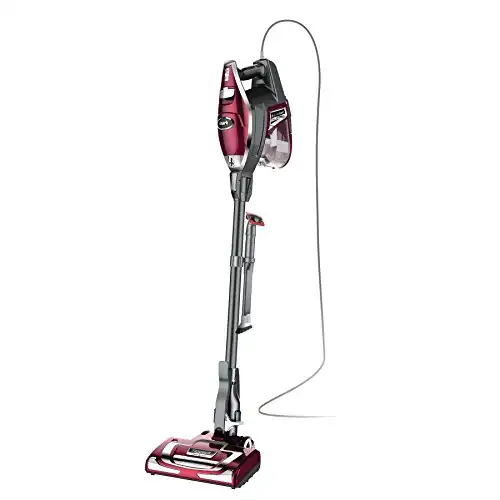 Shark HV322 Rocket Pet Plus Corded Stick Vacuum with LED Headlights, XL Dust Cup, Lightweight, Perfect for Pet Hair Pickup, Converts to a Hand Vacuum, with (2) Pet Attachments, Bordeaux/Silver