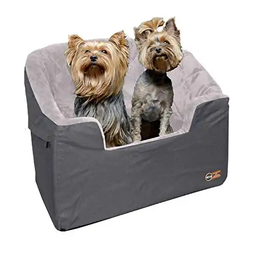 K&H Pet Products Bucket Booster Pet Seat - Dog Booster Seat Car Seat for Dogs & Cats Large Gray