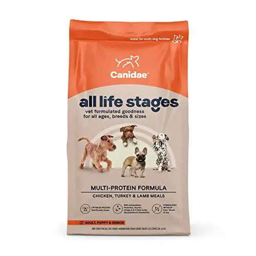 Canidae All Life Stages Premium Dry Dog Food for All Breeds, All Ages and All Sizes, Multi- Protein Chicken, Turkey, Lamb and Fish Meals Formula, 30 Pounds