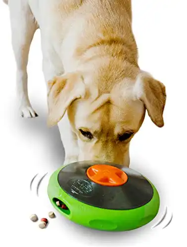 SNiFFiz SmellyUFO Durable Interactive Treat Dispensing Puzzle / Enrichment Toy for Dogs - Mind Stimulating Food Game / Slow Feeder / Wobble Toy - from Small Puppies to Large Dogs