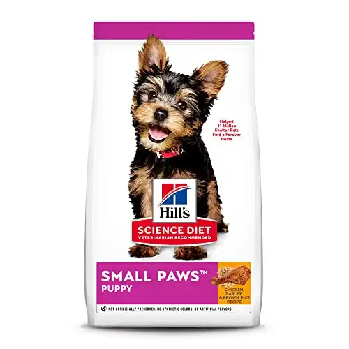 Hill's Science Diet Dry Dog Food, Puppy, Small Paws, Chicken Meal, Barley & Brown Rice Recipe, 15.5 lb Bag