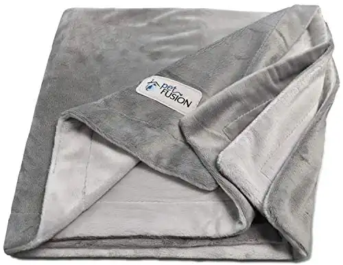 PetFusion Premium Dog Blanket, Cat Blanket | Ultra Soft Pet Blanket Available in Plush or Quilted, 2 Colors (Grey, Brown) | Perfect Blanket for Small Dogs & Large Dogs. 12 Month Warranty