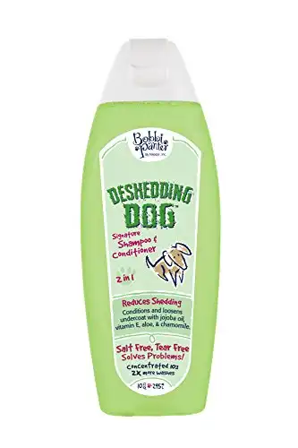 Bobbi Panter Pet Products Deshedding Dog Dog 2" 1 Shampoo and Conditioner, 10 oz. (Packaging May Vary)