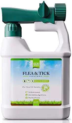 Eco Defense Flea, Tick, and Mosquito Spray for Yard and Perimeter - Safe Around Kids, Pets, Plants - Outdoor Barrier Control & Repellent - Ready-to-Spray Covers Up to 5,000 sq ft