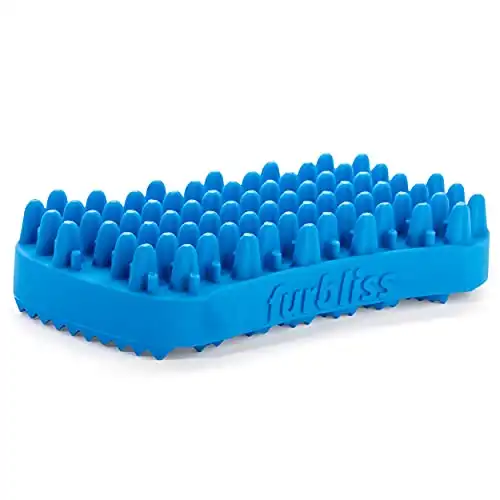 Furbliss Dog Brush for Grooming, Brushing and Bathing Dog & Cats, Great for the Bath Deshedding and Massaging Your Pet, 1 Soft Pet Brush - by Vetnique Labs (Short Hair Pet Brush)