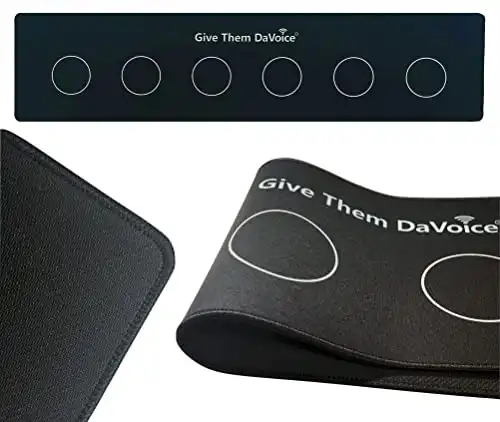 DaVoice Dog Button Mat (6 Button Placements) for Dog Communication Buttons, Dog Buttons for Communication Board, Dog Speaking Word Training Talking Button Pad (Buttons and Attachments Not Included)