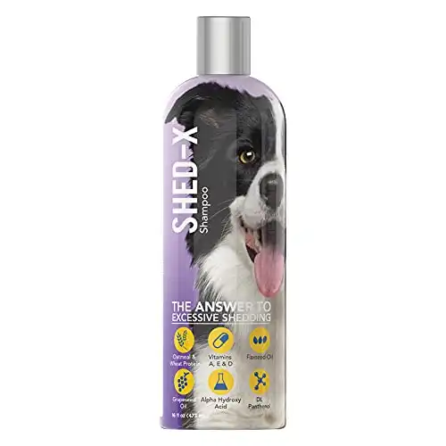 Shed-X Shed Control Shampoo for Dogs, 16 oz – Reduce Shedding – Shedding Shampoo Infuses Skin and Coat with Vitamins and Antioxidants to Clean, Release Excess Hair and Exfoliate