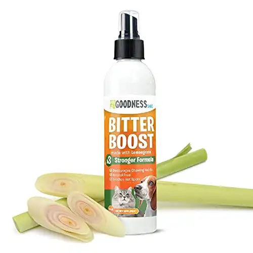 Fur Goodness Sake Bitter Apple Spray for Dogs to Stop Chewing - Anti Chew Spray for Dogs - No Chew Spray for Dogs Natural Lemongrass Formula - Best Results Seen After 3 Weeks