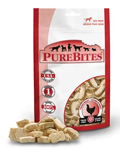 PureBites Freeze Dried RAW Chicken Breast Treats for Dogs, Made in USA, 8.6oz