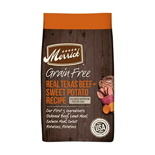 Merrick Dry Dog Food, Real Texas Beef and Sweet Potato Grain Free Dog Food Recipe - 22 lb. Bag